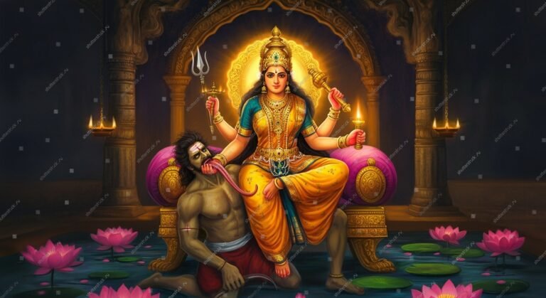 devi baglamukhi ki kahani बगलामुखी माता की कहानी - उत्पत्ति, महत्व और पौराणिक कथा