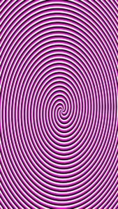 Pink and white spiral pattern with black outlines